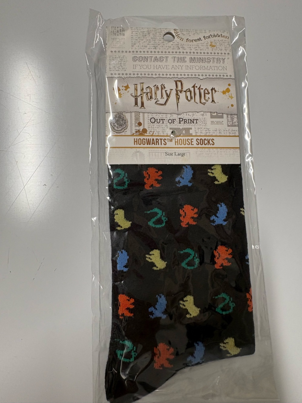 Out Of Print Harry Potter Hogwarts House Socks